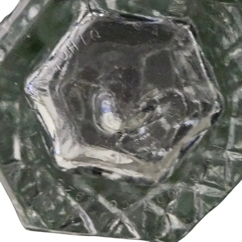 E.O. Brody Clear Diamond Pattern Glass Vase 8.5
